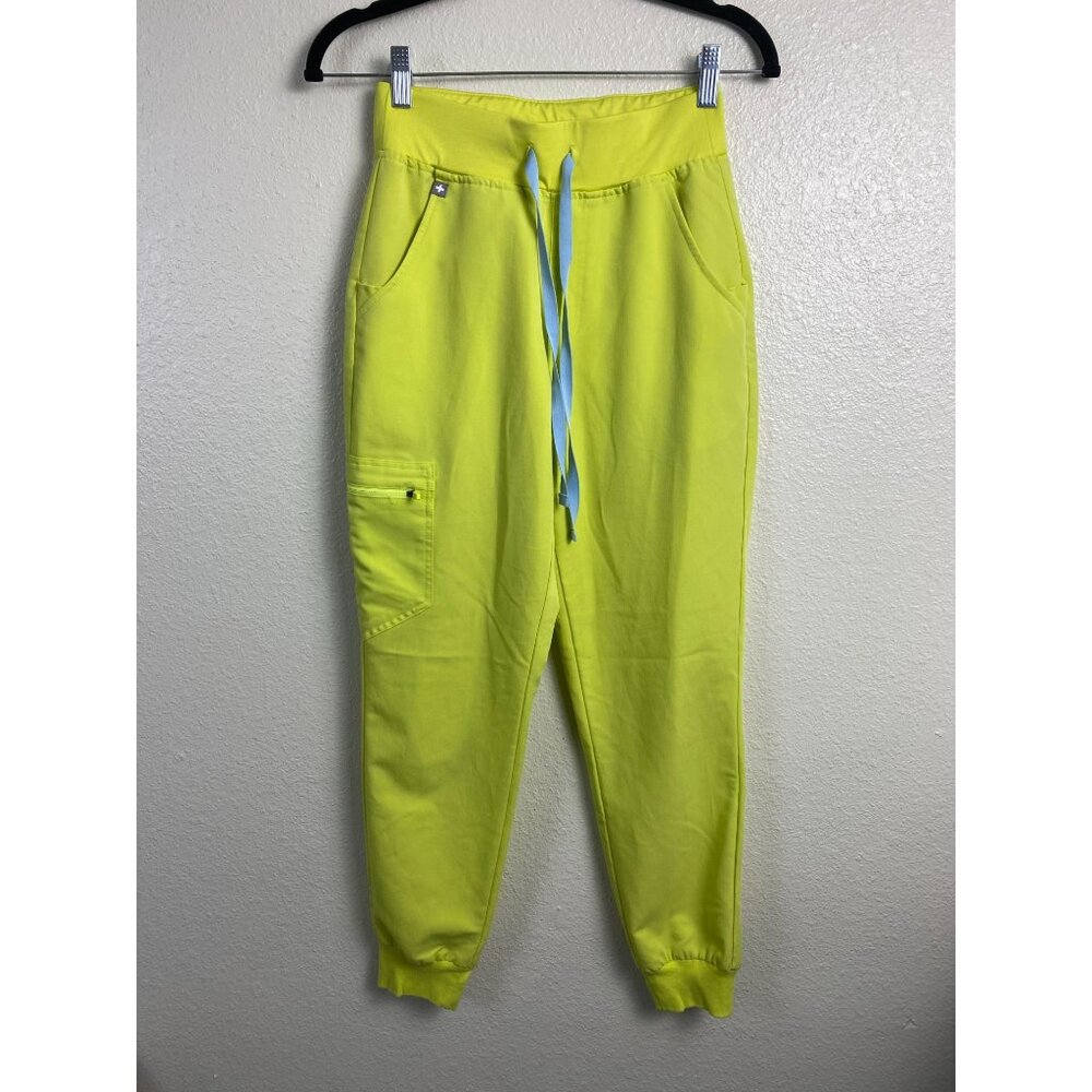 Figs Yellow Joggers with Blue Drawstring